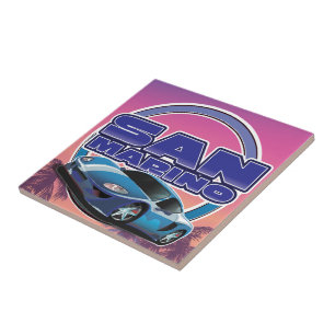 San Marino Sports travel poster Tile