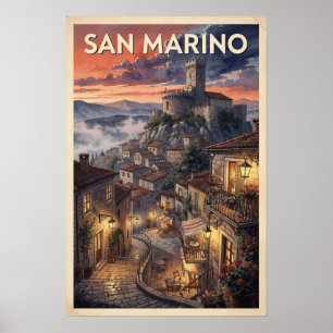 San Marino Vintage Travel Poster