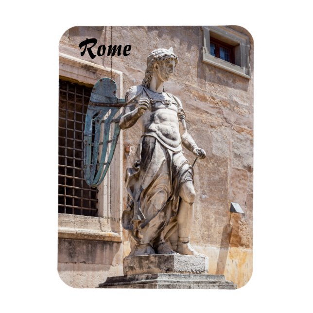 San Michele statue in Castle Sant'Angelo - Rome Magnet (Vertical)