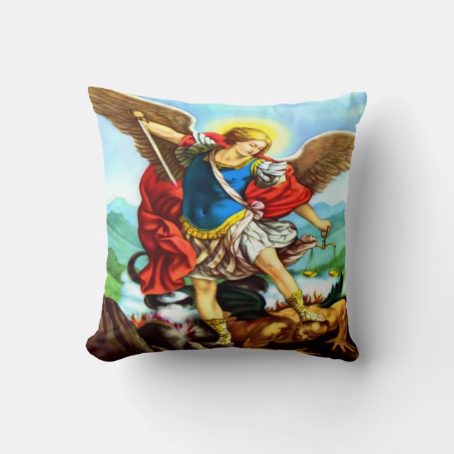 San Miguel Almohada - St Michael Pillow (Front)