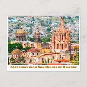 San Miguel de Allende Colourful Skyline Postcard