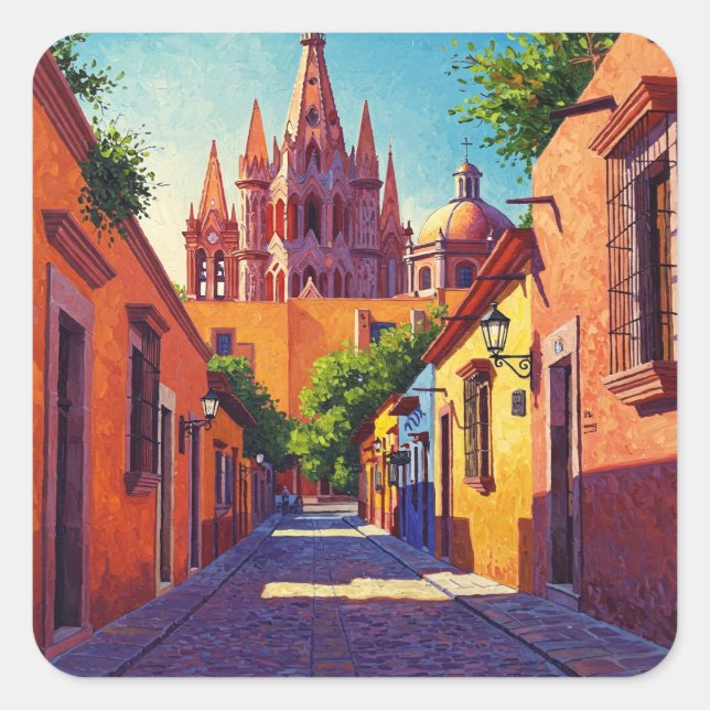 San Miguel de Allende Mexico Travel Square Sticker (Front)