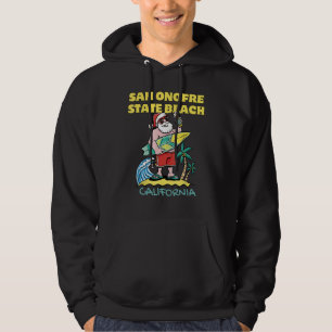 SAN ONOFRE STATE BEACH CALIFORNIA Santa Christmas Hoodie