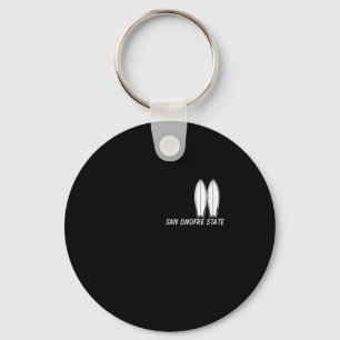 San Onofre State Beach, Surfing Souvenir, Surfer M Keychain