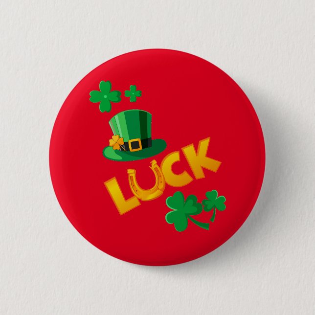 SAN PATRICKS DAY  2 INCH ROUND BUTTON (Front)