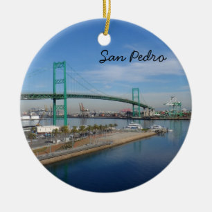 San Pedro, California Ceramic Ornament
