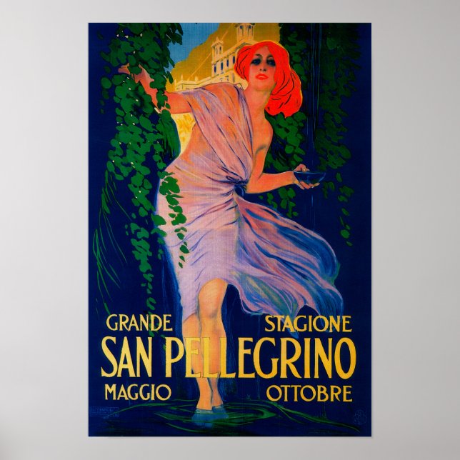 San Pellegrino Poster Vintage Europe (Devant)