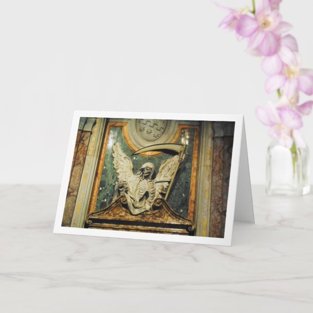 San Pietro in Vincoli, Grim Reaper Statue, Rome Card (Orchid)