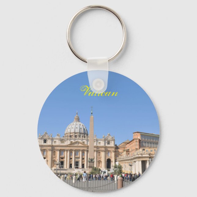 San Pietro square in Vatican, Rome, Italy Keychain (Front)