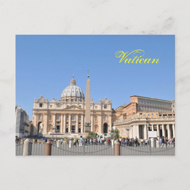 San Pietro square in Vatican, Rome, Italy Postcard (Front)