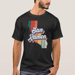 San Ramon City Retro Vintage Hometown California P T-Shirt
