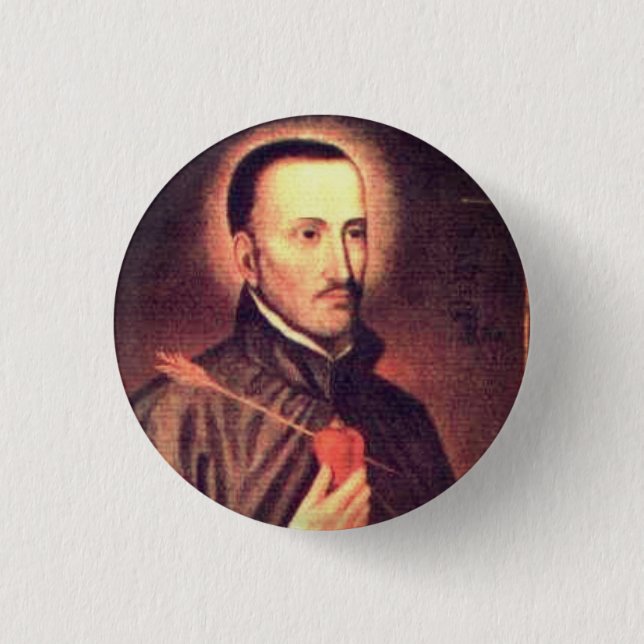 San Roque González de Santa Cruz Keychain 1 Inch Round Button (Front)