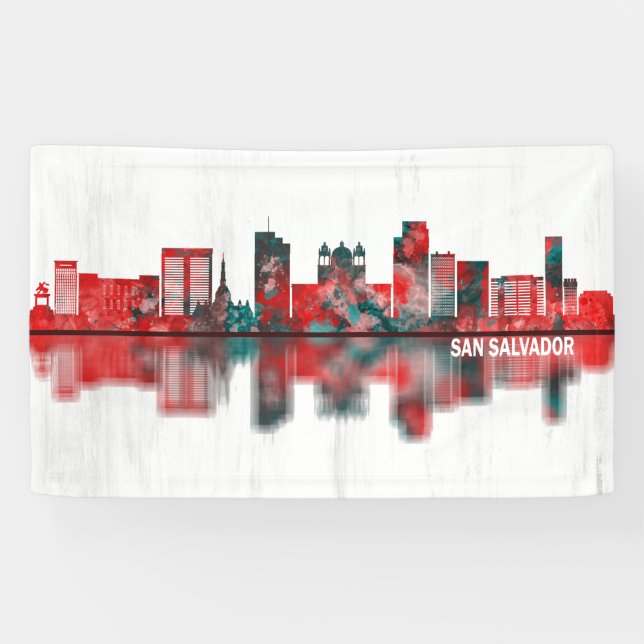 San Salvador El Salvador Skyline Banner (Horizontal)
