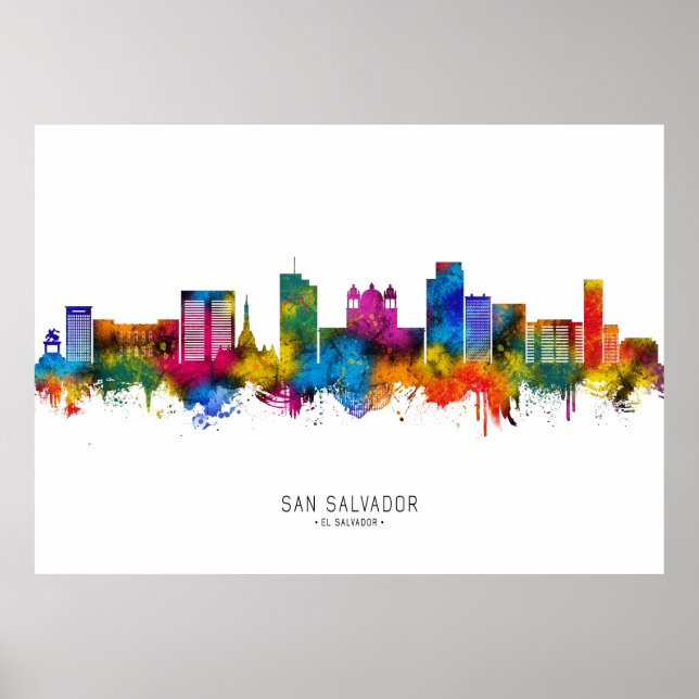 San Salvador El Salvador Skyline Poster (Front)