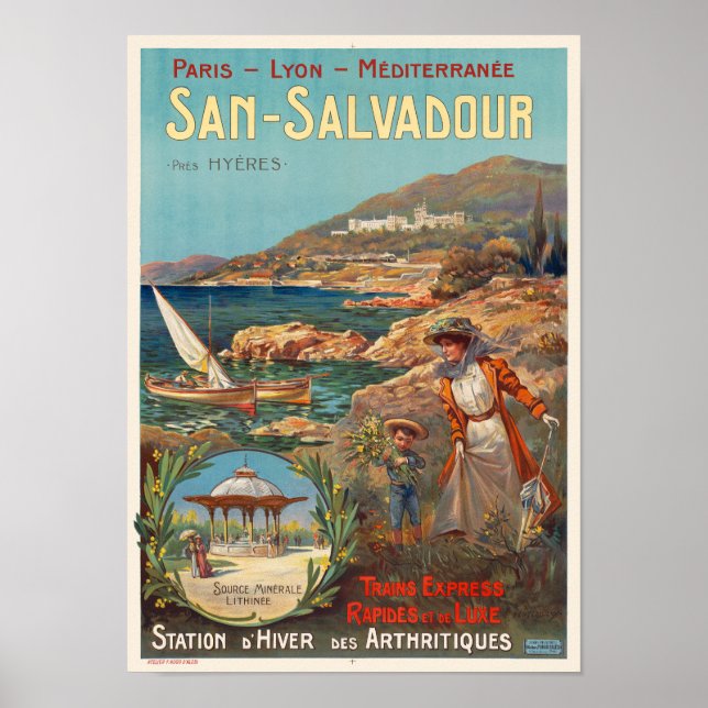 San Salvadour France Poster vintage 1920 (Devant)