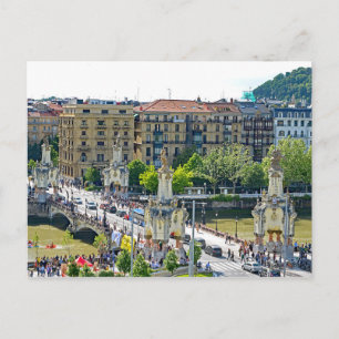 San Sebastian - Donostia. María Cristina Bridge. Postcard