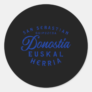 San Sebastian Guipuzcoa Donostia Euskal Herria Bas Classic Round Sticker