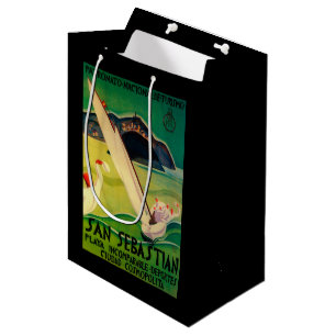 San Sebastian Vintage PosterEurope Medium Gift Bag
