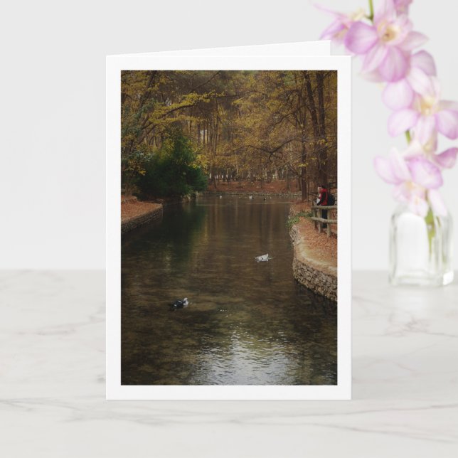 San Vicente Park Lake, Lliria, Valencia Card (Orchid)