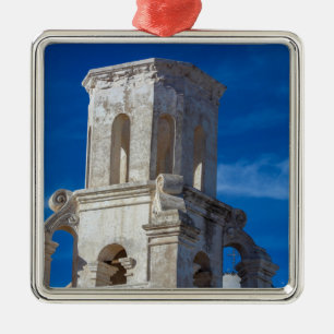 San Xavier del Bac Mission Tower in Tucson Metal Ornament
