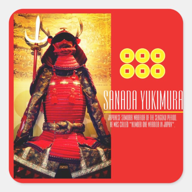 SANADA YUKIMURA:Seal Square Sticker (Front)