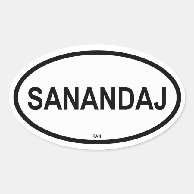 SANANDAJ OVAL STICKER (Front)