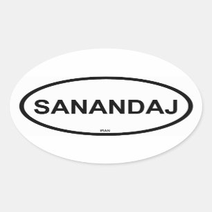 SANANDAJ OVAL STICKER