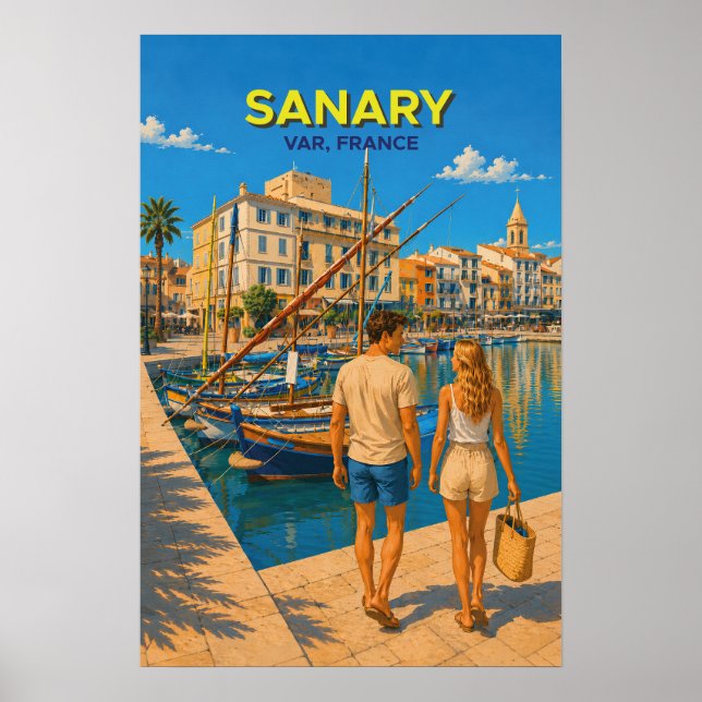 Sanary – Vintage Travel Poster (Front)