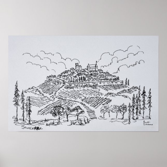 Sancerre Vineyards | Loire Valley, France Poster (Front)