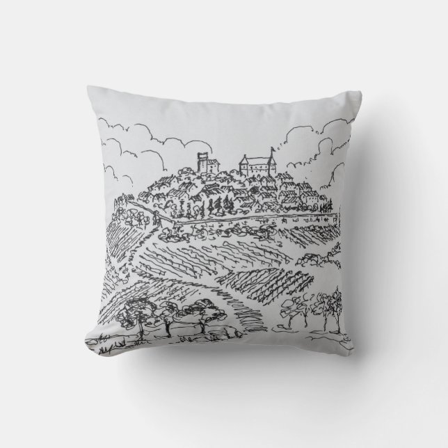 Sancerre Vineyards | Loire Valley, France Throw Pillow (Front)