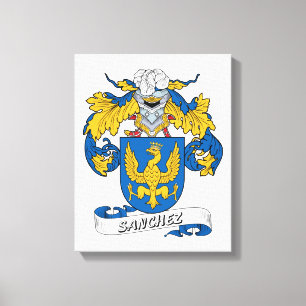 Sanchez Family Crest Canvas Print