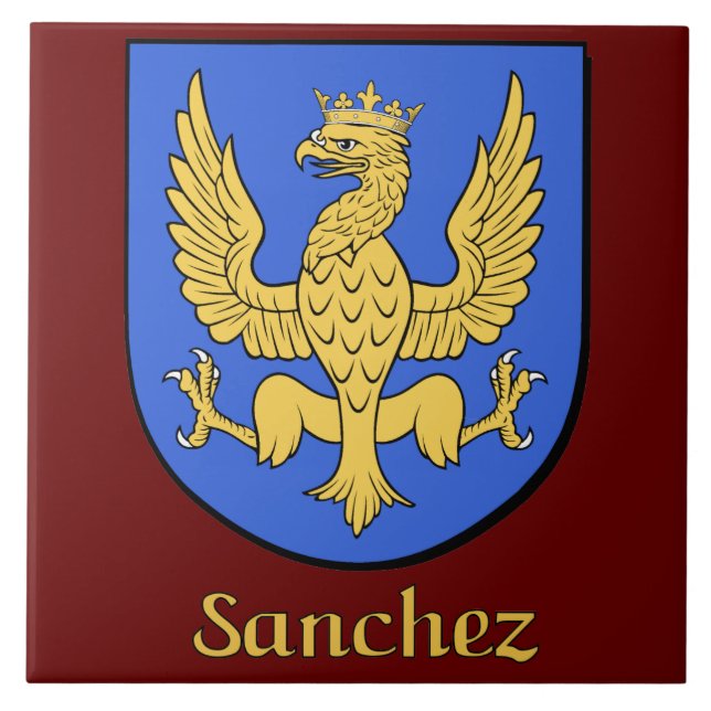 Sanchez Family Shield Decorative Tile (Front)