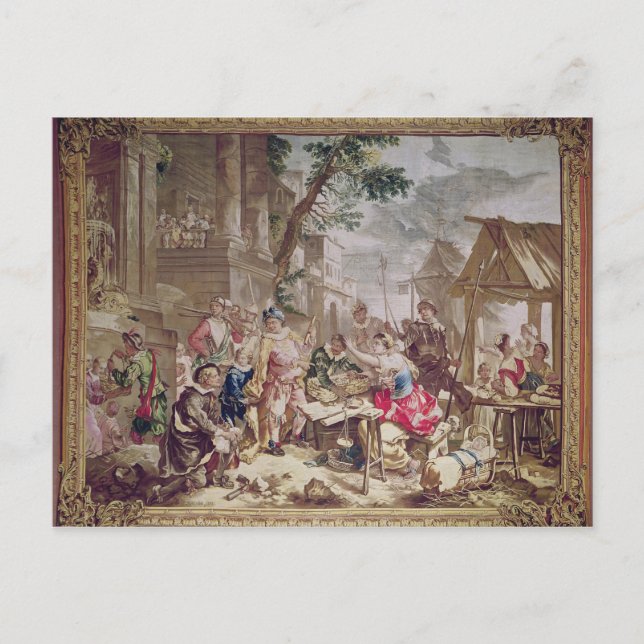 Sancho Panza and the Nut Seller Postcard (Front)