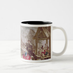 Sancho Panza and the Nut Seller Two-Tone Coffee Mug