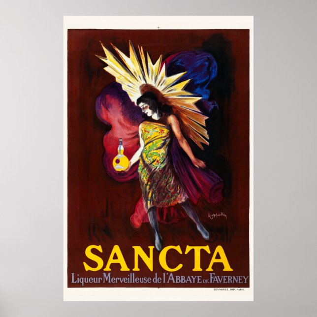 Sancta Liqueur France Poster vintage 1925 (Devant)