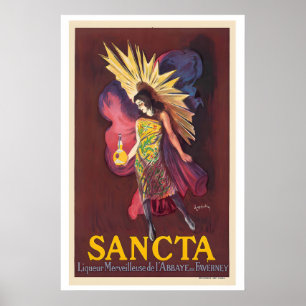 Sancta Liquore Vintage Advertising Poster by