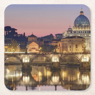 Sancta Sedes per orarium Romae Square Paper Coaster