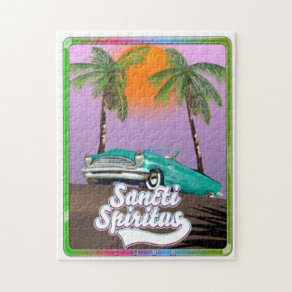 sancti spiritus Cuba travel poster. Jigsaw Puzzle