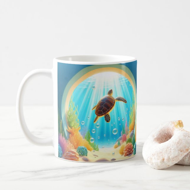 Sanctuaire des tortues de mer Mug (Avec donut)