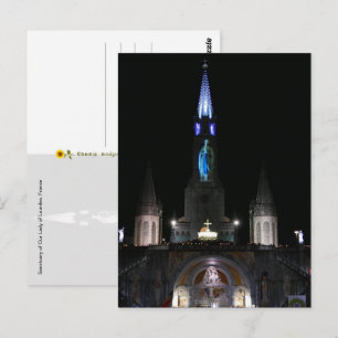 Sanctuary of Our Lady of Lourdes, France - Postcard