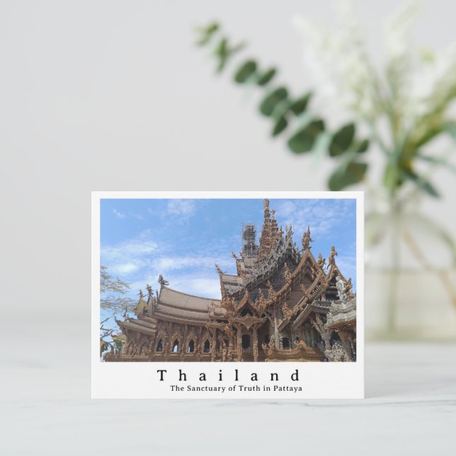 Sanctuary of Truth, Pattaya, Thailand Postcard (Standing Front)