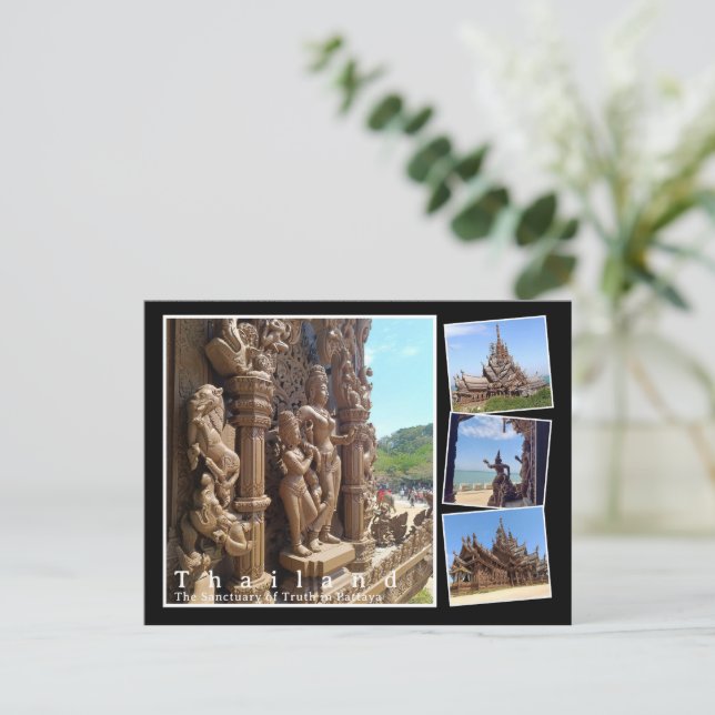 Sanctuary of Truth, Pattaya, Thailand Postcard (Standing Front)