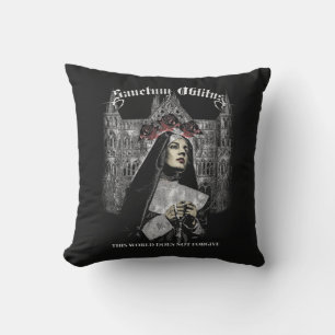 Sanctum Oblitus - Gothic Streetwear Design Throw Pillow