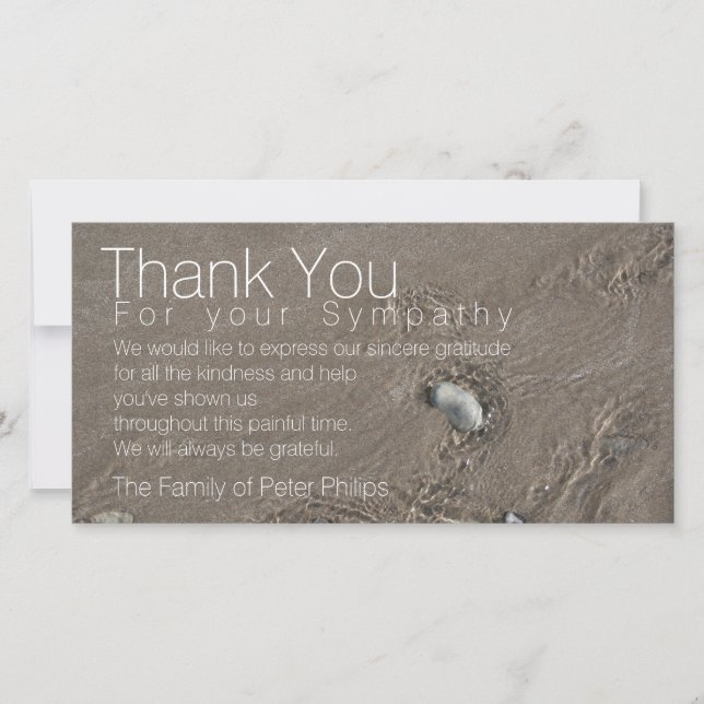 Sand 2 Modern Sympathy Thank You VFC (Front)
