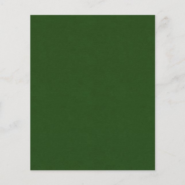 SAND AND BEACH SOLID DARK FOREST GREEN BACKGROUND FLYER (Front)