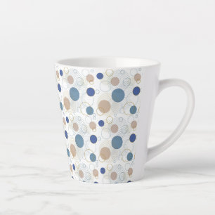 Sand and Blue Beach Colour Dots Latte Mug
