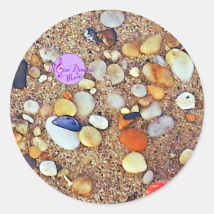 Sand and Pebbles Classic Round Stickers
