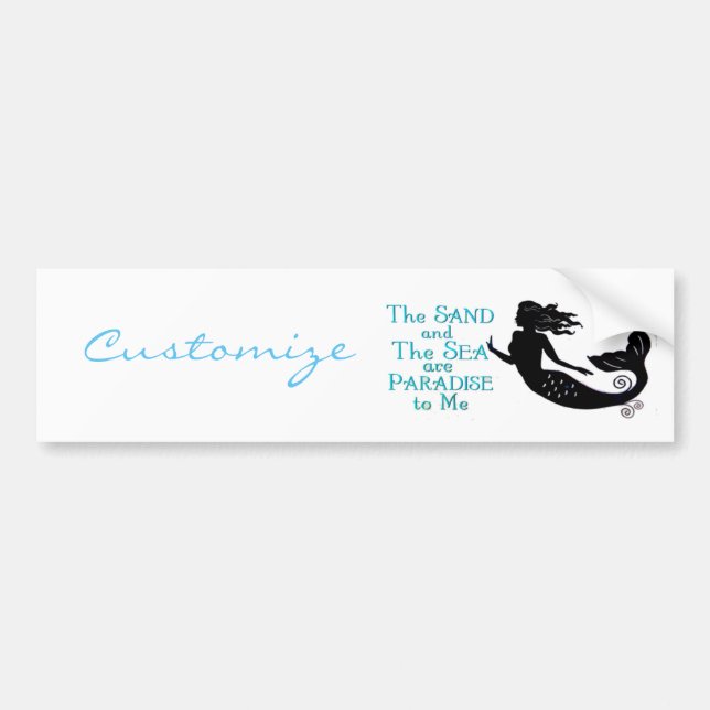 Sand and Sea Beach Mermaid Thunder_Cove Bumper Sticker (Front)