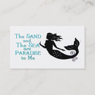 Sand and Sea Beach Mermaid Thunder_Cove Business Card
