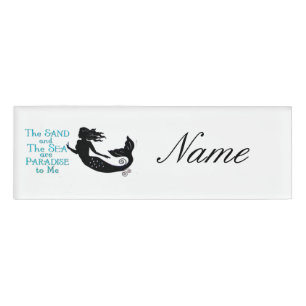 Sand and Sea Beach Mermaid Thunder_Cove Name Tag